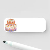 Aardbei tweelagige cake naamplaatje (In situ)