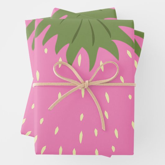 Aardbei uit fruit inpakpapier vel (In situ)