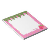 Aardbei uit fruit notitieblok (Schuin)