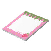 Aardbei uit fruit notitieblok (Linkerzijde)