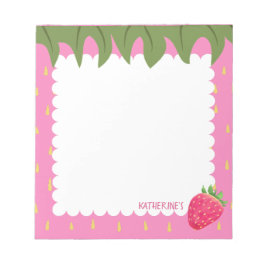 Aardbei uit fruit notitieblok