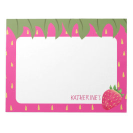 Aardbei uit fruit notitieblok