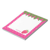 Aardbei uit fruit notitieblok (Linkerzijde)