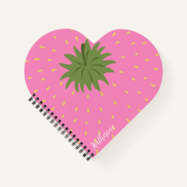 Aardbei uit fruit notitieboek