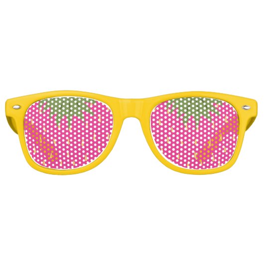 Aardbei uit fruit retro zonnebril (Voorkant)