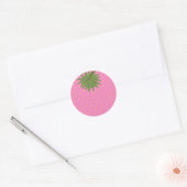 Aardbei uit fruit ronde sticker (Envelop)