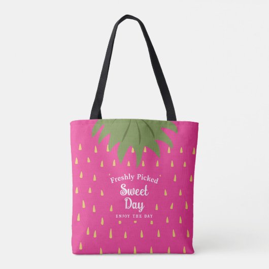 Aardbei uit fruit tote bag (Achterkant)