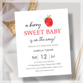 Aardbei | Uitnodiging tot Baby shower van Berry Sw