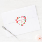 Aardbei | VALENTIJN | Rood | Ronde Sticker (Envelop)