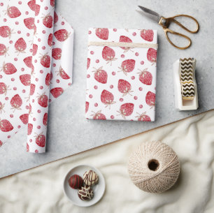 Aardbei Valentijnsdag Cadeaupapier