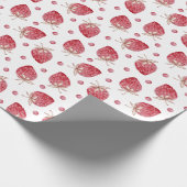 Aardbei Valentijnsdag Cadeaupapier (Hoek)