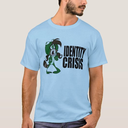 Aardbei van kikkerbaai: Identiteitscrisis T-shirt (Voorkant)