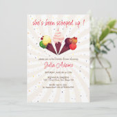 Aardbei Vanille Choco Scoop Vrijgezellenfeest Kaart (Staand voorkant)