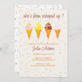 Aardbei Vanille Chocolade Scoop Vrijgezellenfeest Kaart (Voorkant / Achterkant)