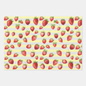 Aardbei Vanille Strepen Inpakpapier Vel (Voorkant)