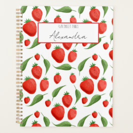 Aardbei Veld Patroon Spiraal Planner