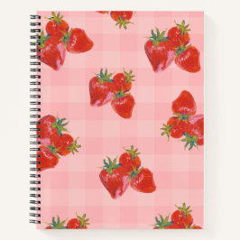Aardbei Velden Notitieboek | Mooie Fruit Esthetiek