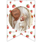 Aardbei Verjaardag 12 Maand Foto Milestone Vlaggetjes (Tweede vlag)