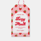 Aardbei Verjaardag Bedankt Favoriet Cadeaulabel (Voorkant)
