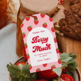 Aardbei Verjaardag Bedankt Favoriet Cadeaulabel