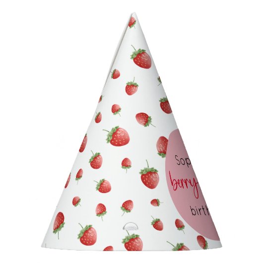 Aardbei Verjaardag Berry Sweet Feesthoedjes (Links)