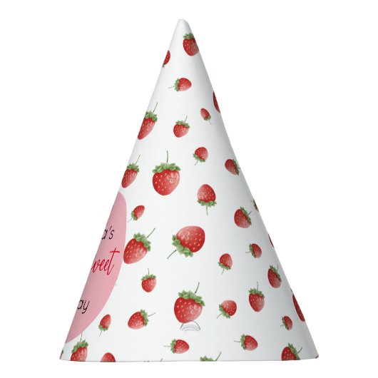 Aardbei Verjaardag Berry Sweet Feesthoedjes (Rechts)