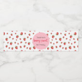 Aardbei Verjaardag Berry Sweet Waterfles Etiket (Enkel label)