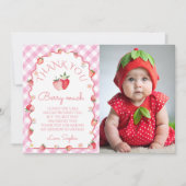 Aardbei Verjaardag Berry Veel Foto Bedankt Kaart (Voorkant)