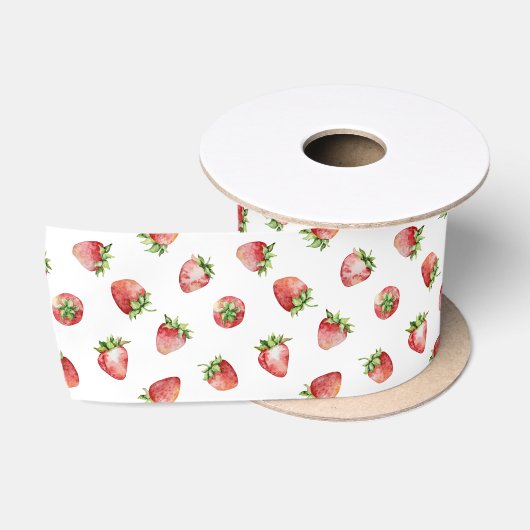 Aardbei Verjaardag Bes Zoet Satijnen Lint (Spoel)