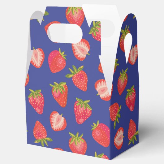 Aardbei verjaardag bruiloft bedankdoosjes (Geopend)