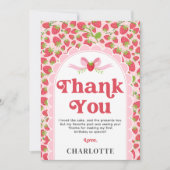 Aardbei Verjaardag Dank je kaart - 5x7 (Voorkant)