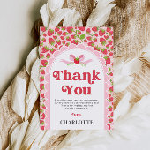 Aardbei Verjaardag Dank je kaart - 5x7