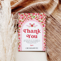 Aardbei Verjaardag Dank je kaart - 5x7