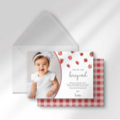 Aardbei Verjaardag Dank u kaart Berry Sweet