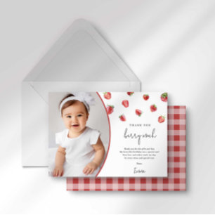 Aardbei Verjaardag Dank u kaart Berry Sweet