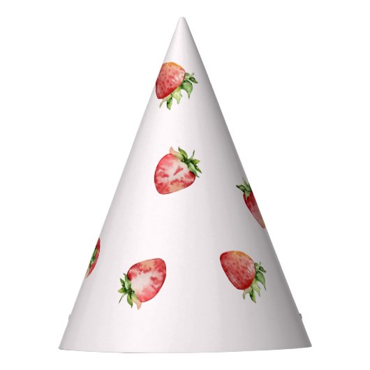 Aardbei Verjaardag Feesthoedjes (Voorkant)
