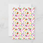 Aardbei Verjaardag Foto Dank je kaart (Achterkant)