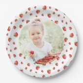 Aardbei Verjaardag Foto Papieren Bordje (Voorkant)
