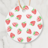 Aardbei Verjaardag Hartelijk dank Bedankjes Labels (Achterkant)