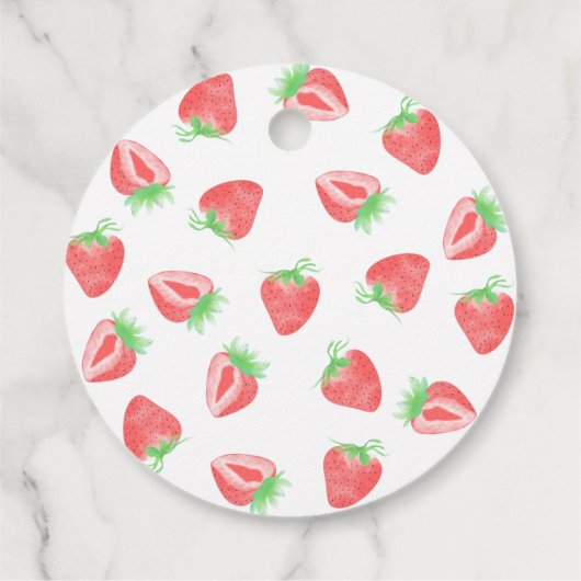 Aardbei Verjaardag Hartelijk dank Bedankjes Labels (Achterkant)