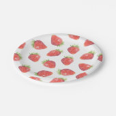Aardbei Verjaardag of Baby shower Papieren Bordje (Gekanteld)