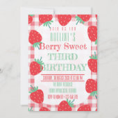 Aardbei Verjaardag Sweet Berry Party Kaart (Voorkant)