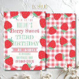 Aardbei Verjaardag Sweet Berry Party Kaart