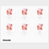 Aardbei Verjaardag Sweet Celebration gepersonalise Ronde Sticker (Vel)