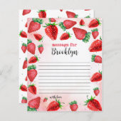 Aardbei Verjaardag Tijd Capsule Note (Voorkant / Achterkant)