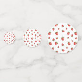 Aardbei Verjaardag Wit Confetti (Achterkanten)