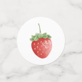 Aardbei Verjaardag Wit Confetti (Kleine voorkant)