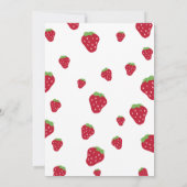 Aardbei verjaardagsfeestje nodigt Berry Summer Kaart (Achterkant)