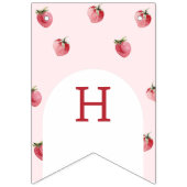 Aardbei verjaardagsfeestje vlaggetjes (Tweede vlag)