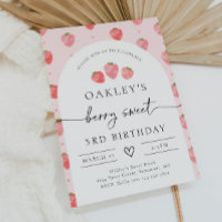 Aardbei verjaardagsuitnodiging | Bes Verjaardag